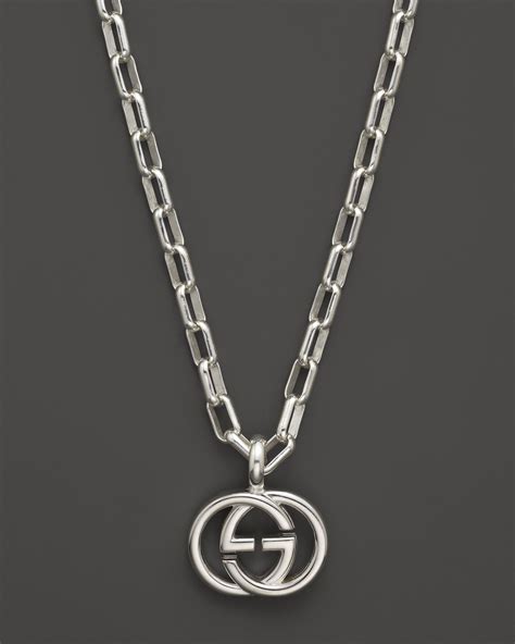 gucci double ring necklace|Gucci interlocking necklace.